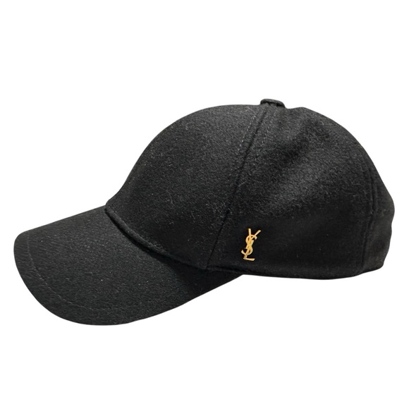 SAINT LAURENT Embellished Wool-Blend Felt Baseball Cap EUC W/ COA - Picture 6 of 16